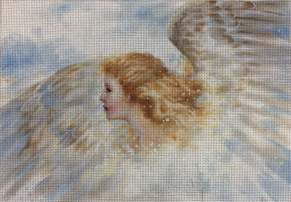 NeedlepointUS Liz GoodrickDillon Hand Painted Needlepoint Angel