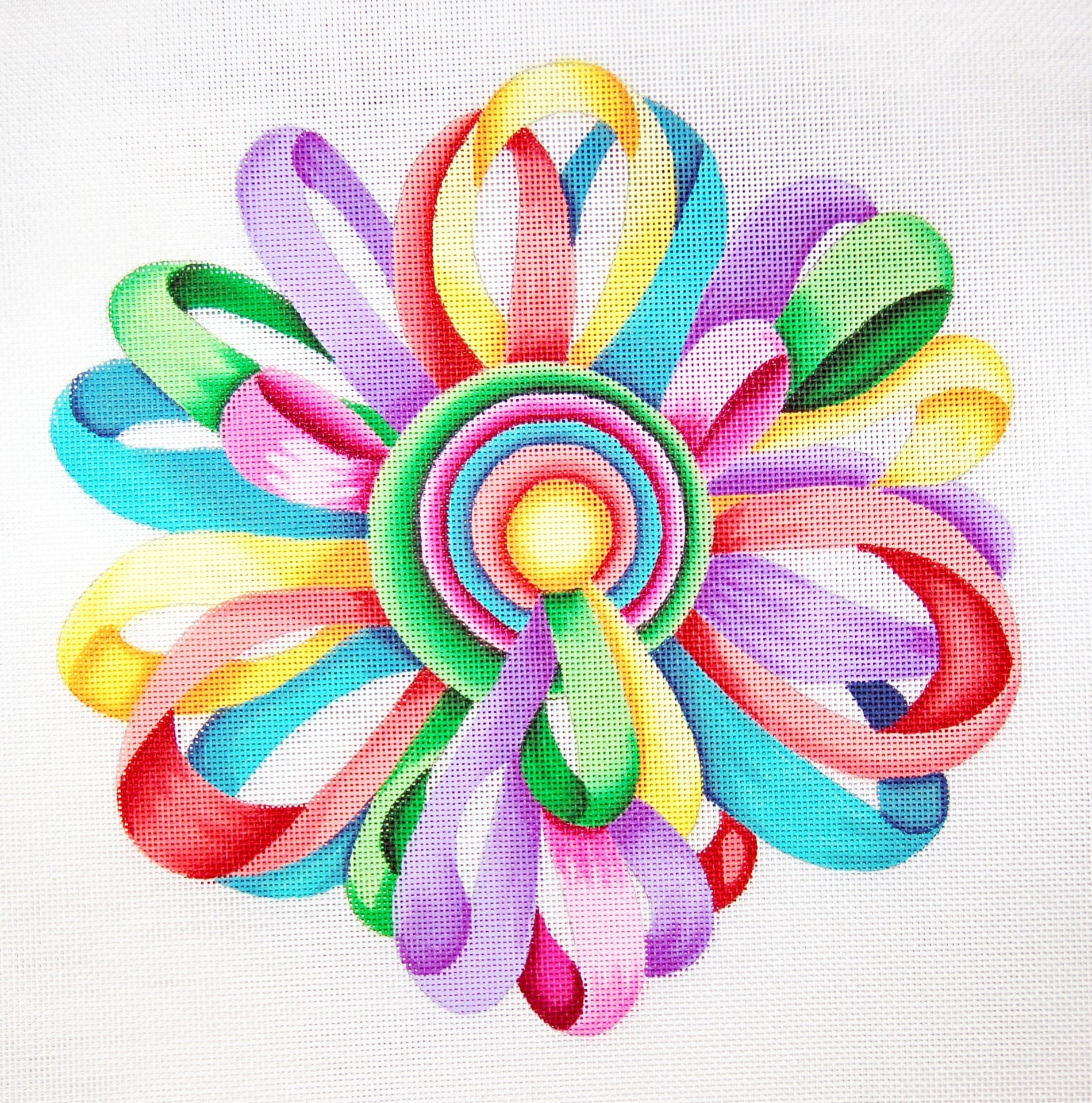 NeedlepointUS Hermes Bow Pillow Hand Painted Pillow Design from