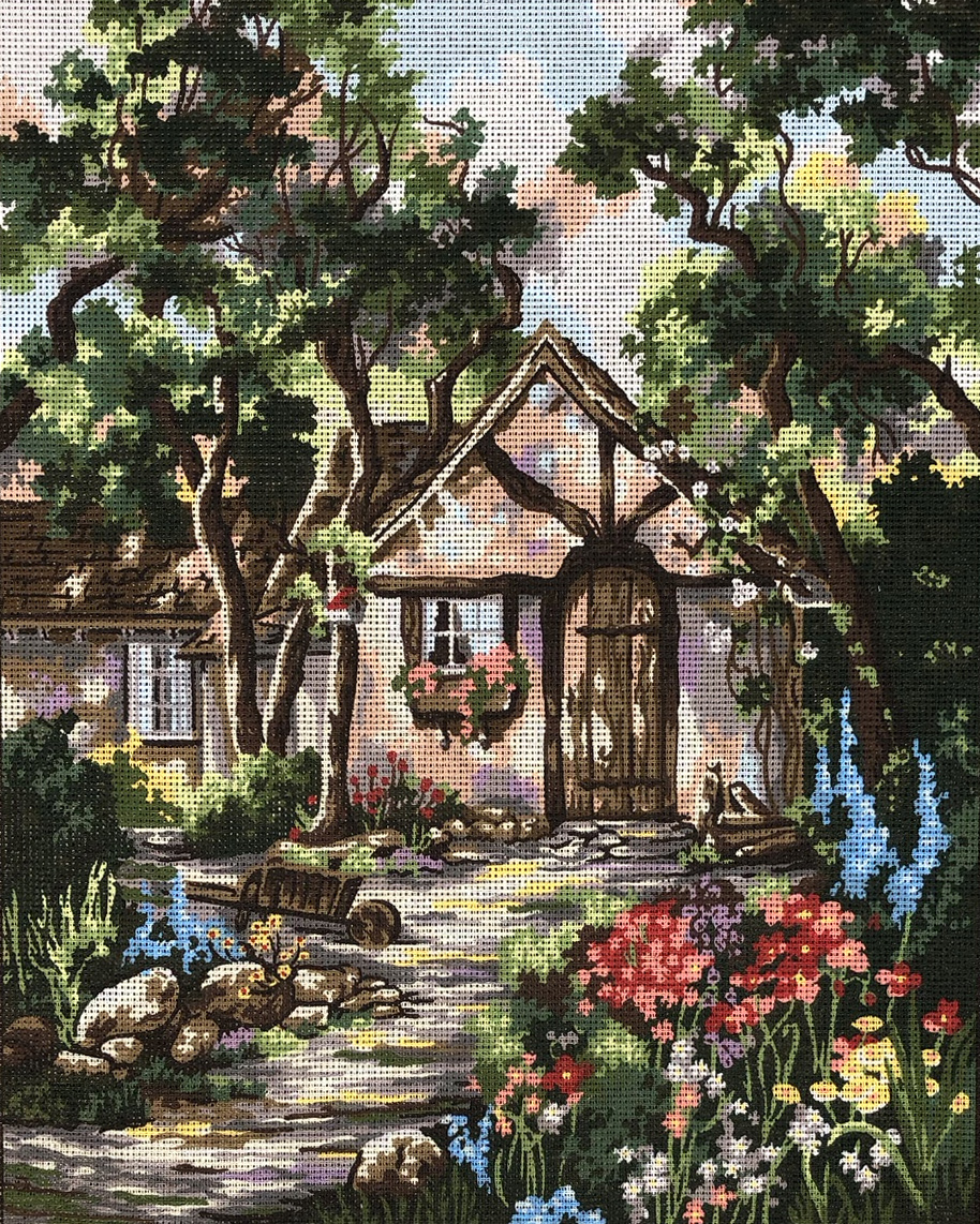 NeedlepointUS Gretel's Cottage by Marty Bell, Tapestries, PEG819