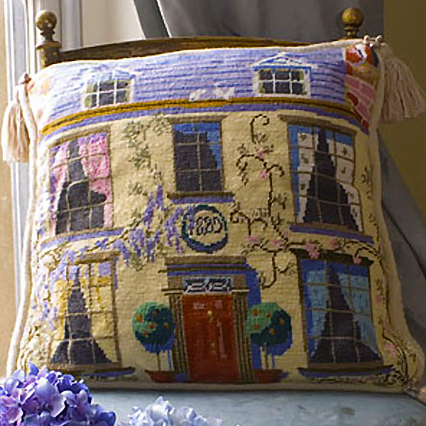 NeedlepointUS The Cottage Needlepoint Cushion Kit from The