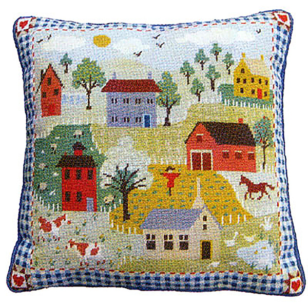 NeedlepointUS Primavera Needlepoint Cushion Kit Shaker Village