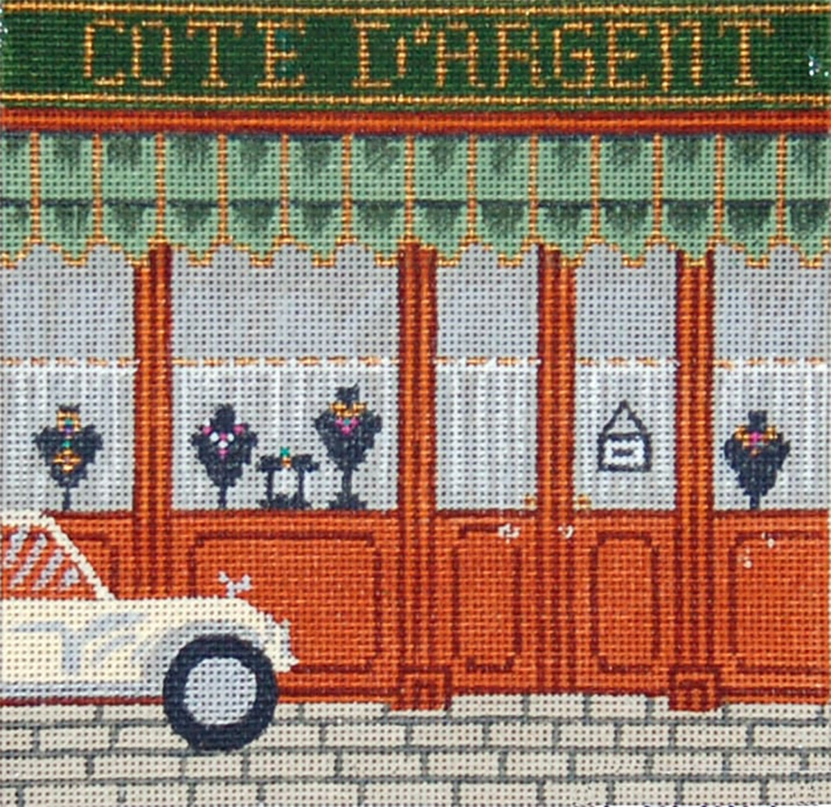 NeedlepointUS Jewelry Shop HandPainted Needlepoint Canvas, Hand