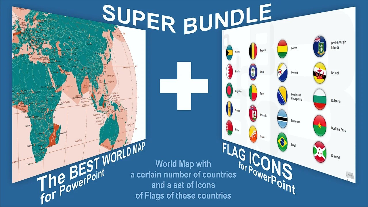 The Best World Map for PowerPoint+Vector Flags and Flag Icons for PowerPoint Needslide