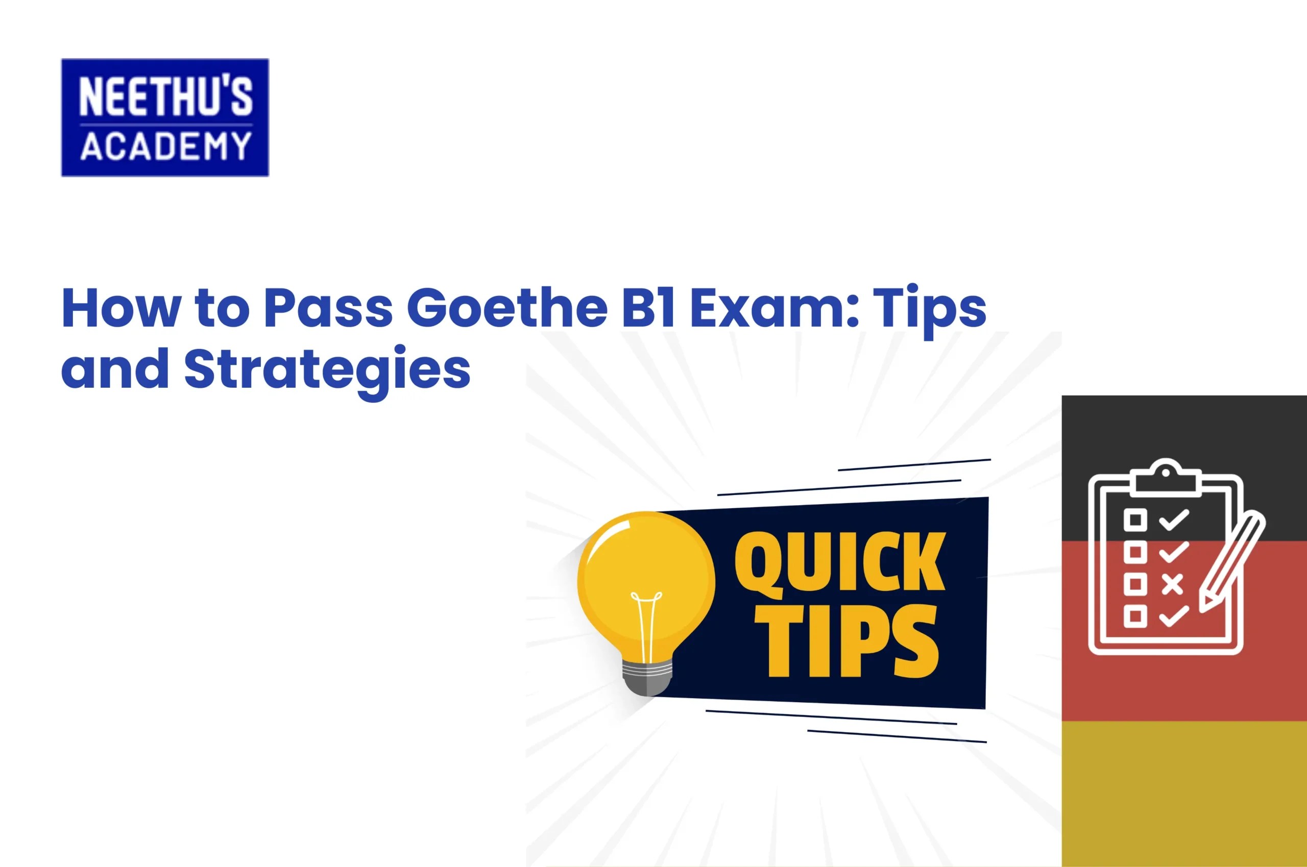 Goethe B1 Exam Tips Strategies & Preparation Guide