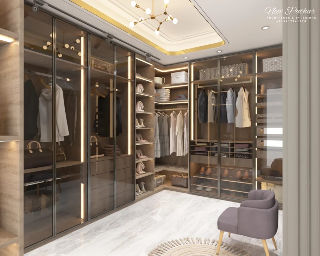 Walk in Wardrobe Design Neev Pathar Architects & Interior Designers