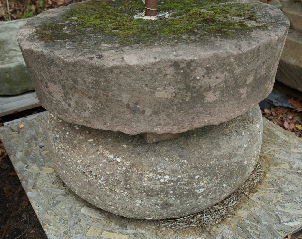 Large Antique Cast Stone Millstone New England Garden Company