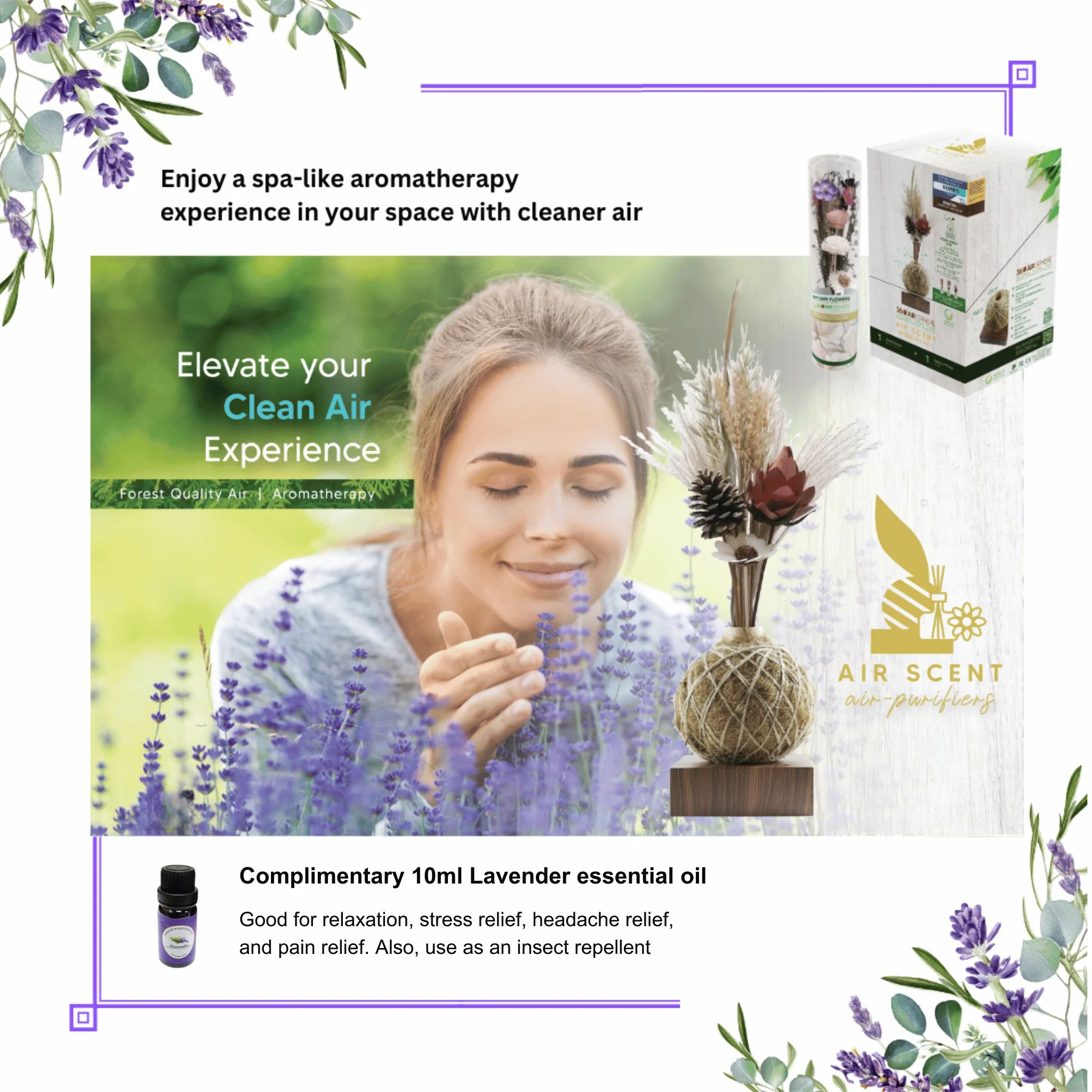 Air Scent Series CF4600 2in1 Negative Ion Air Purifier & Scent D