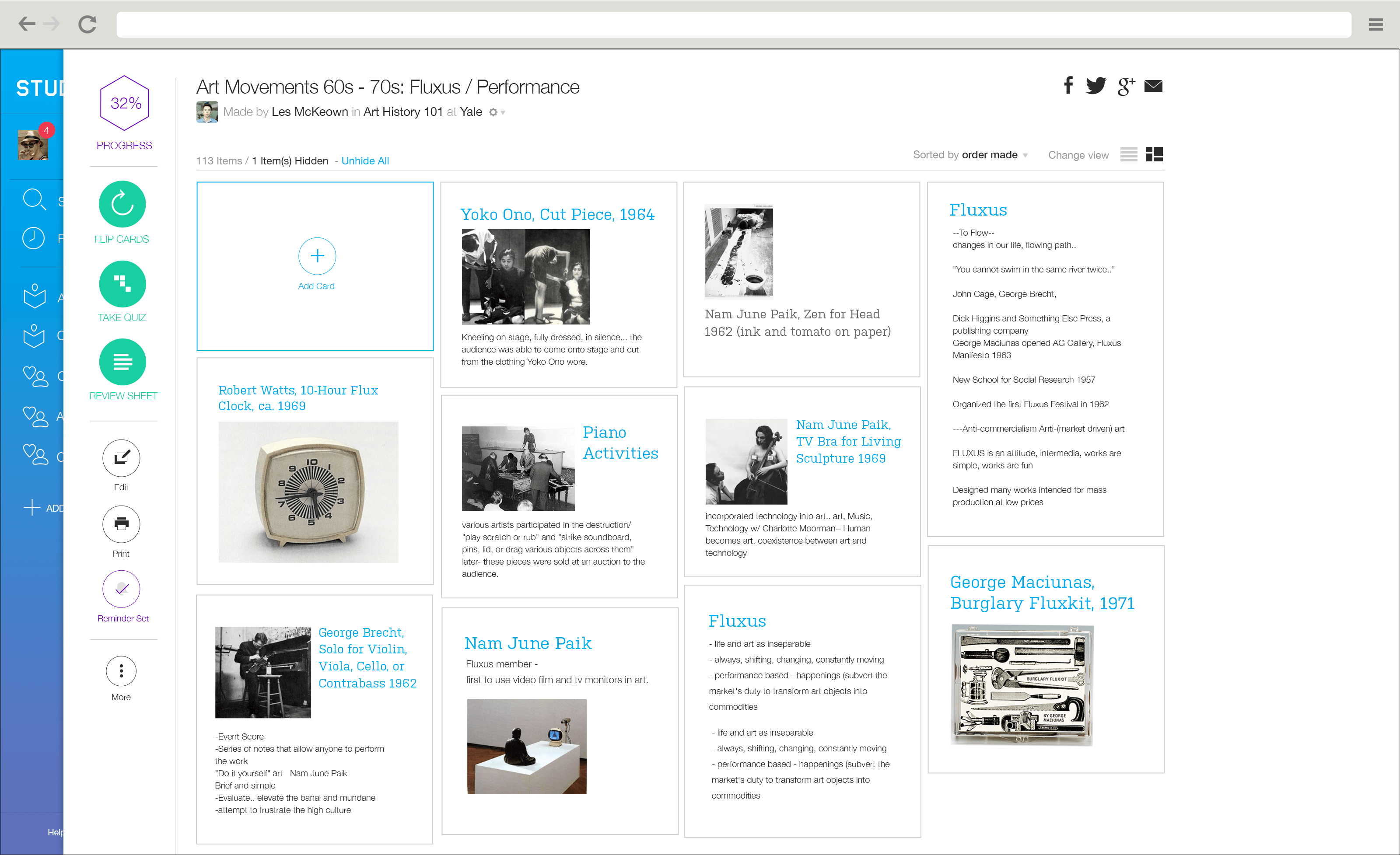 StudyBlue web app 02