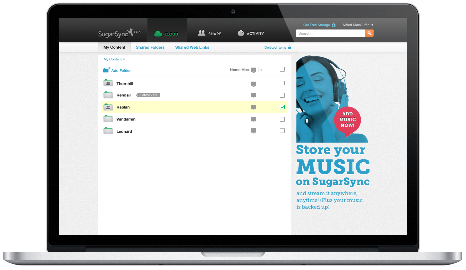 SugarSync web app