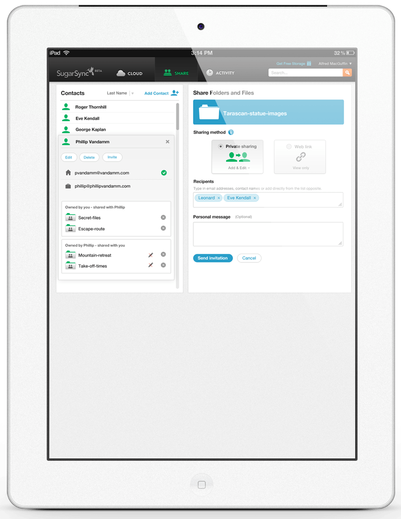 SugarSync web app