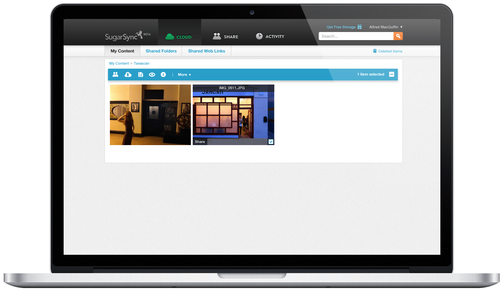 SugarSync web app