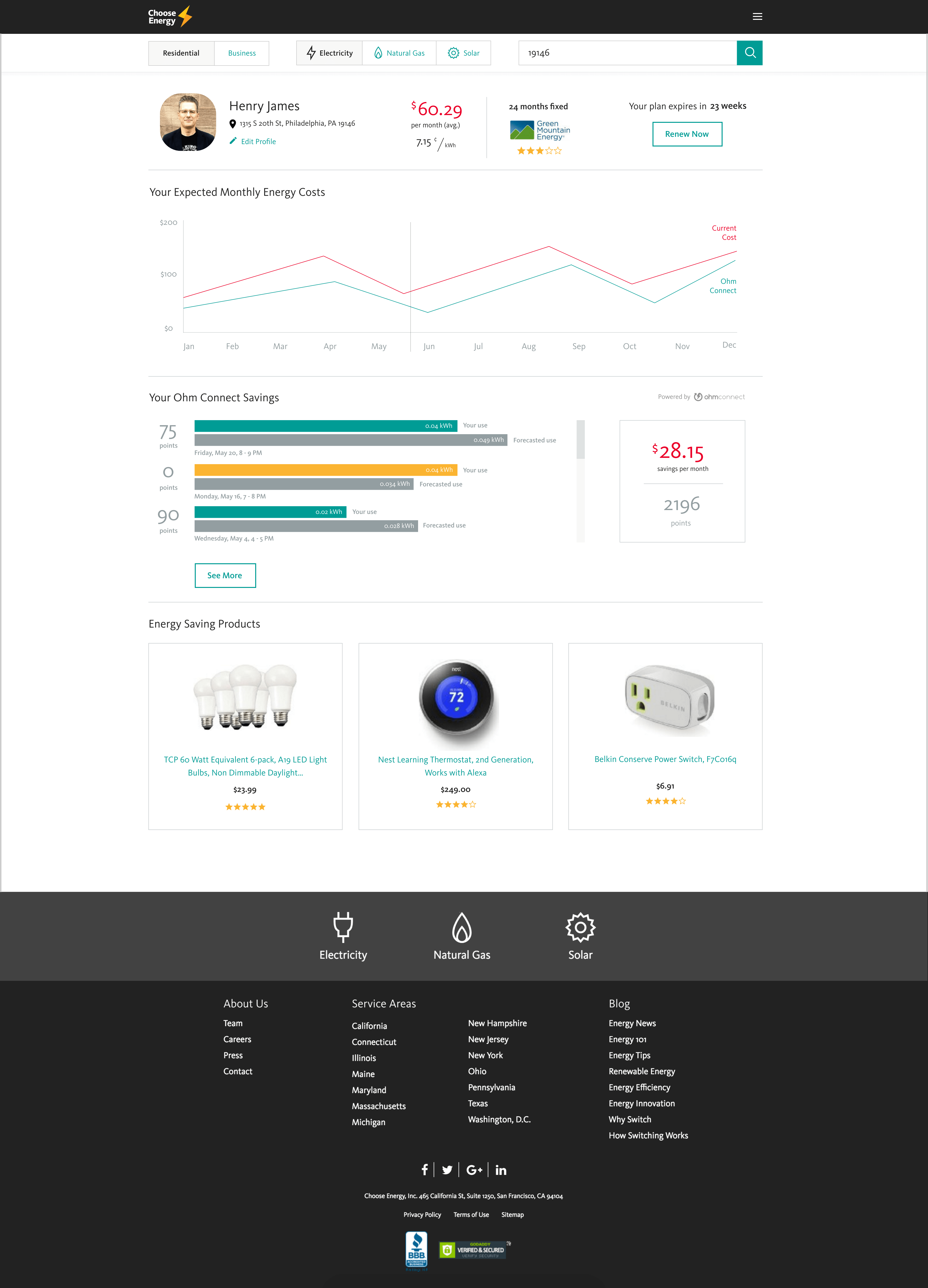 Choose Energy - customer profile