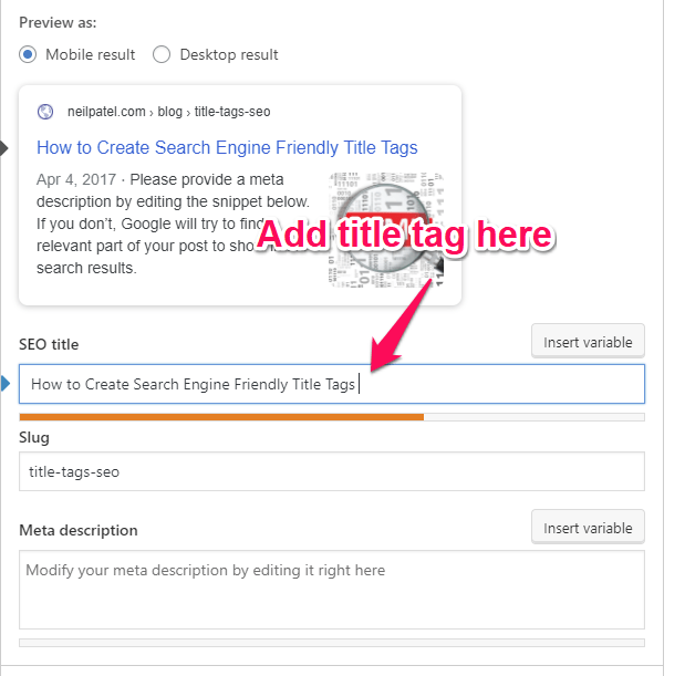 How to Create Search Engine Friendly Title Tags Neil Patel