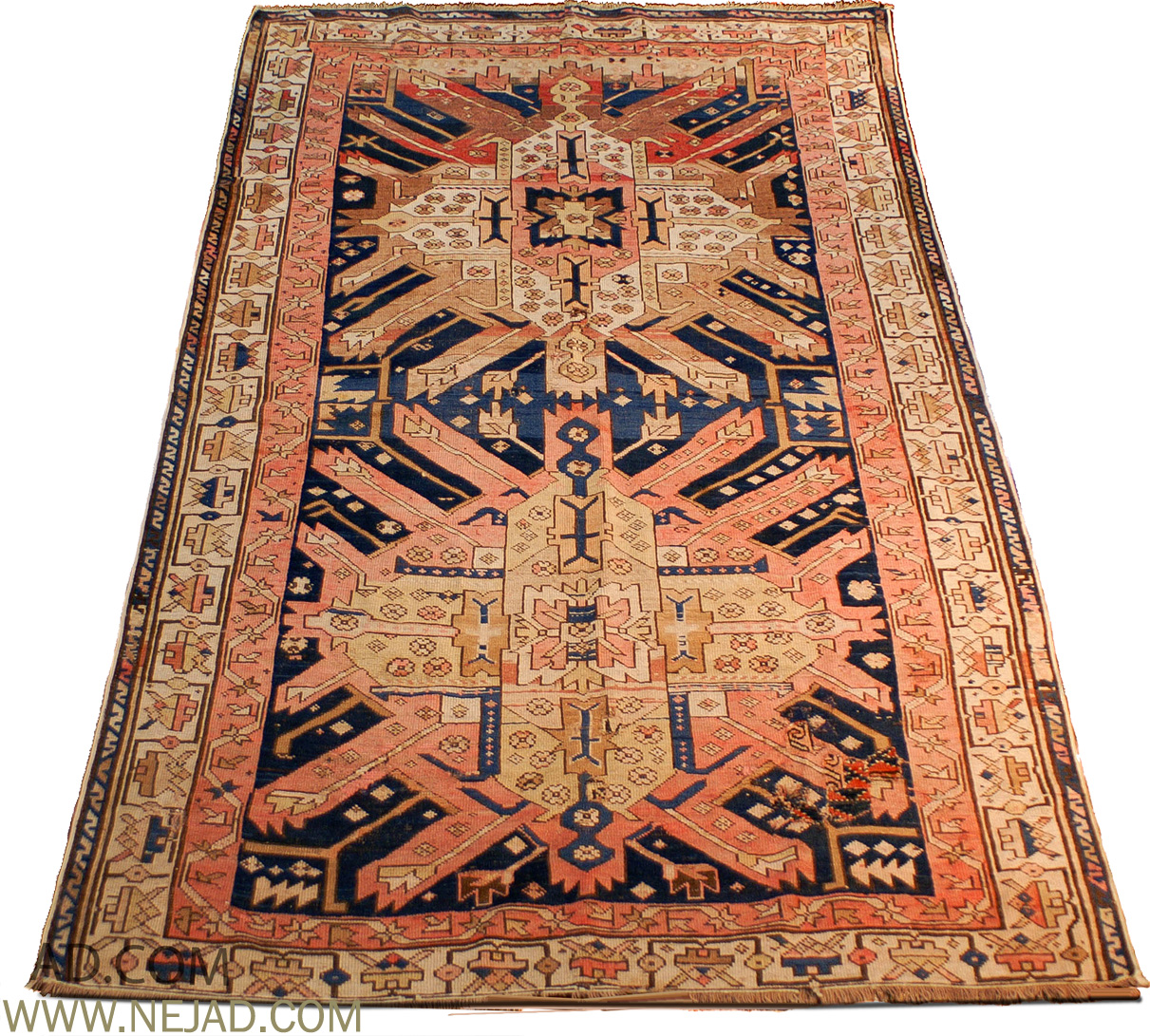 Antique Caucasian Kazak Rug 4' 7" × 7' 9" Nejad 23912
