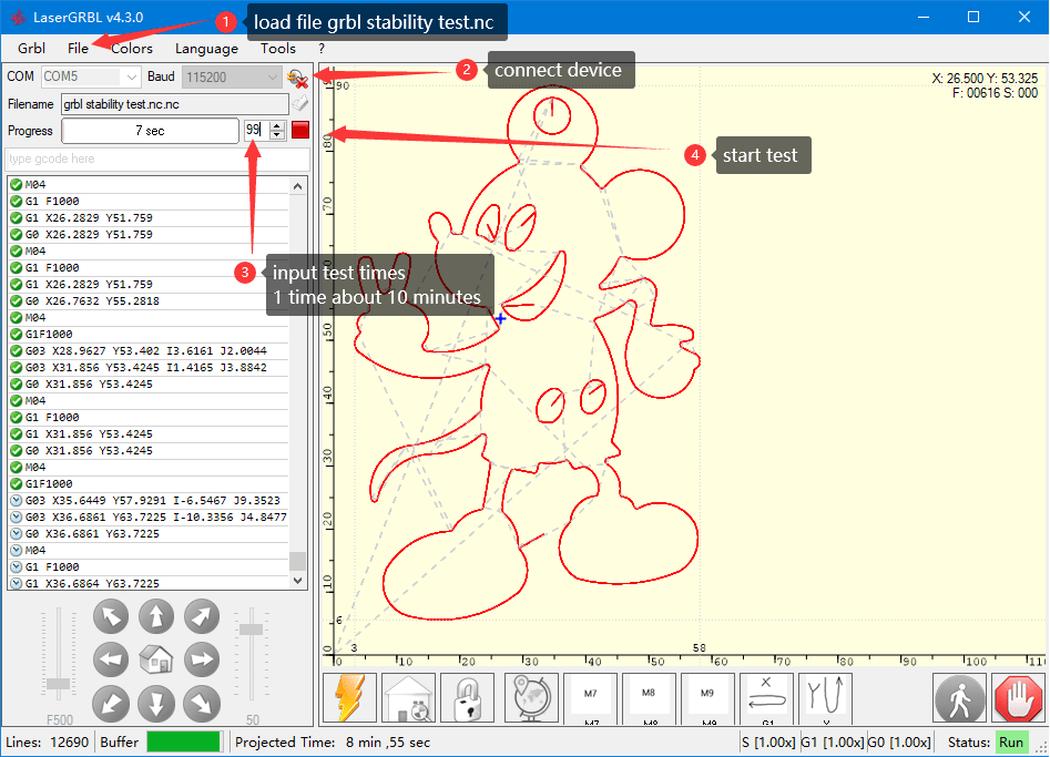 How to Test GRBL Stability NEJE