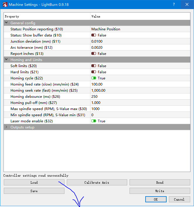 What is GRBL setting NEJE