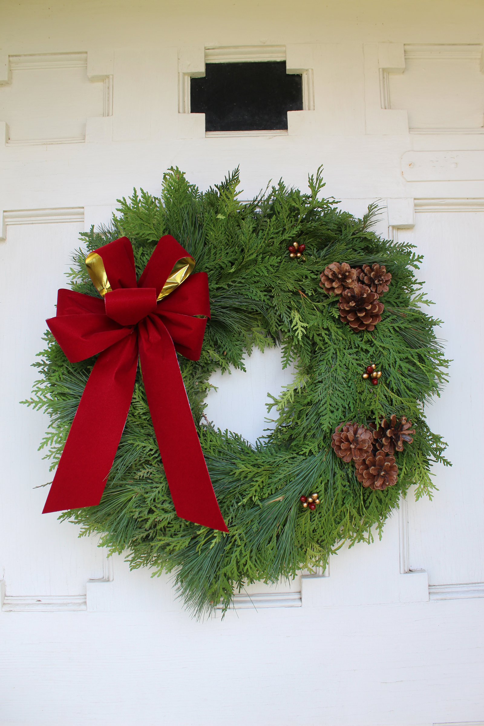 22" CedarPine Wreaths with Cones and Berries Northeast Kingdom Balsam