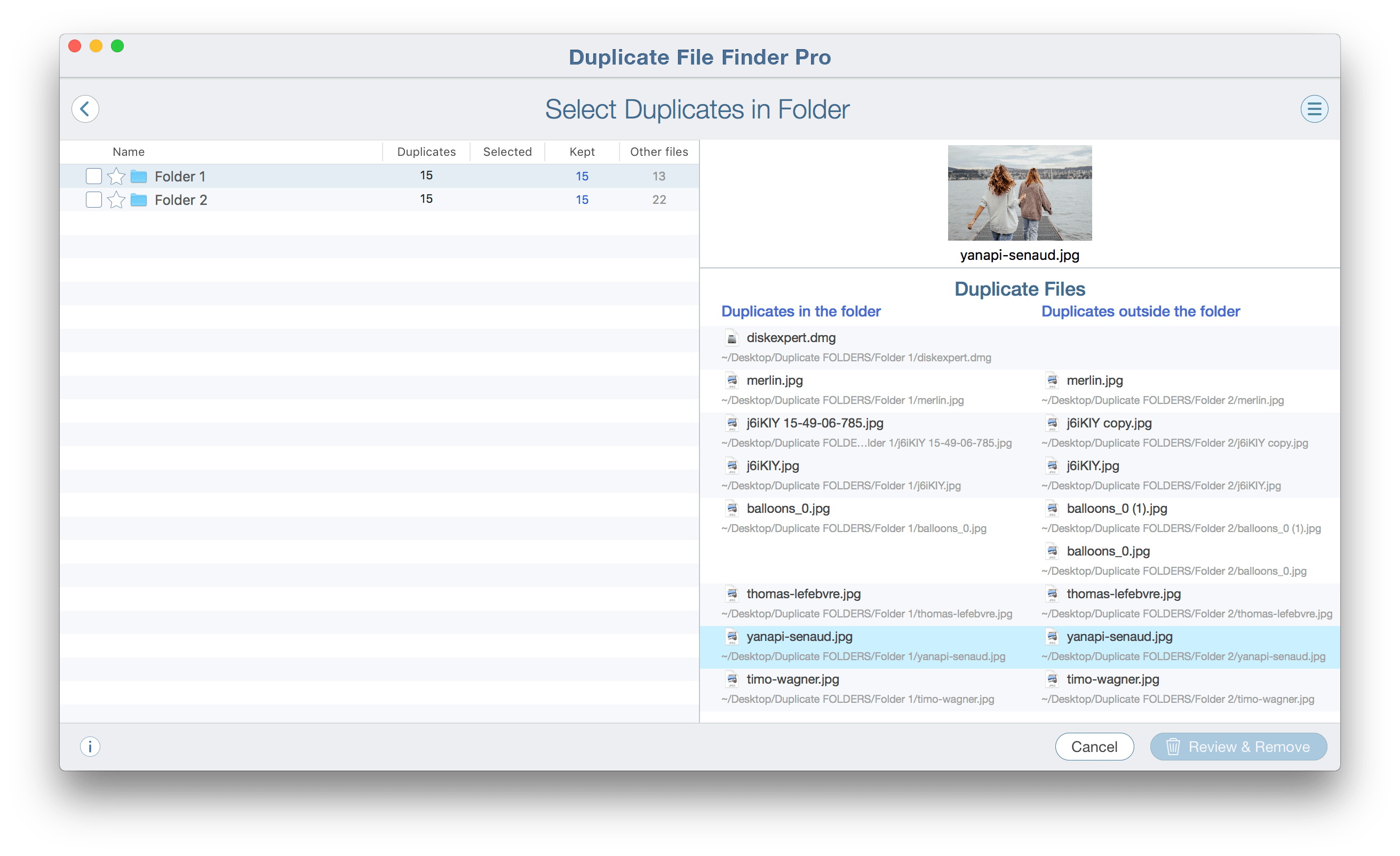 Duplicate File Finder Select Duplicates in Folder Help