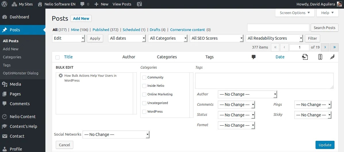 How Bulk Actions Help Your Users in WordPress—Nelio Software