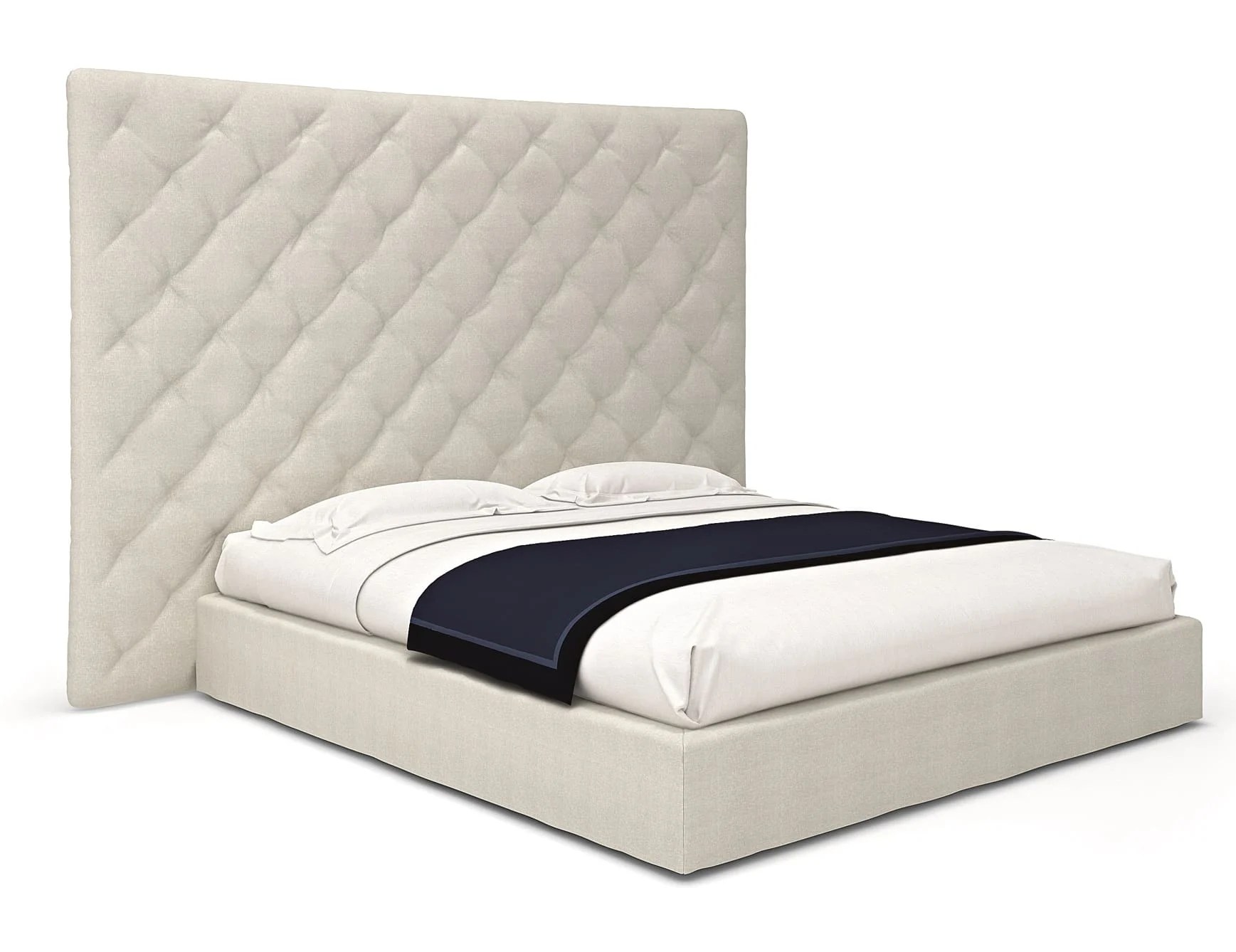 Nella Vetrina Amalia Italian Luxury Modern Storage Bed In Fabric