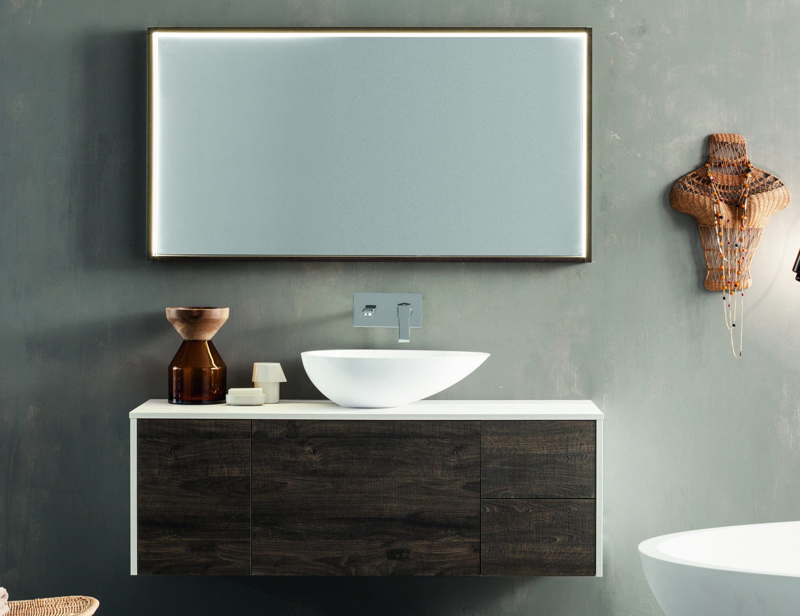 Nella Vetrina Kami KAMI01 Modern Luxury Italian Bathroom Vanity Light