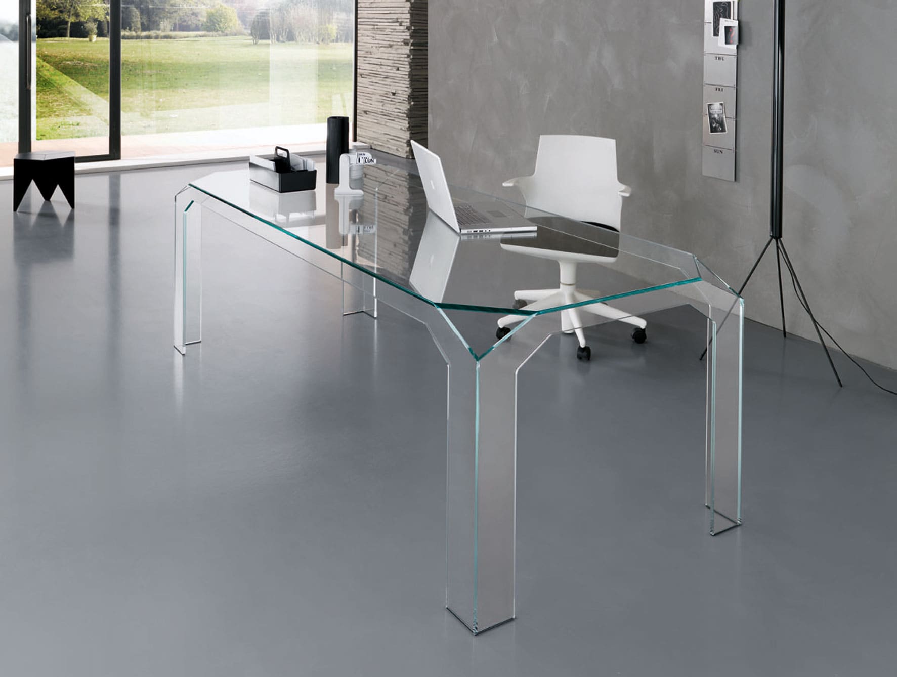Modern Glass Office Desk