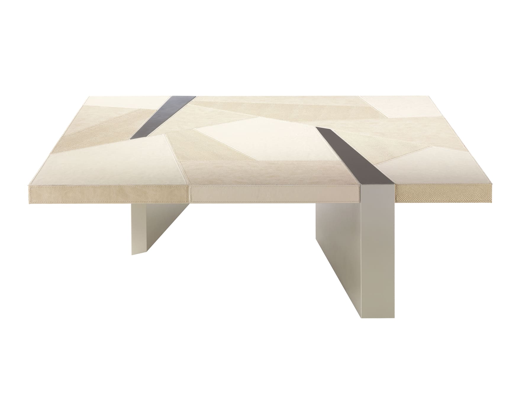 Nella Vetrina Seventies Modern Luxury Italian Ivory Coffee Table in
