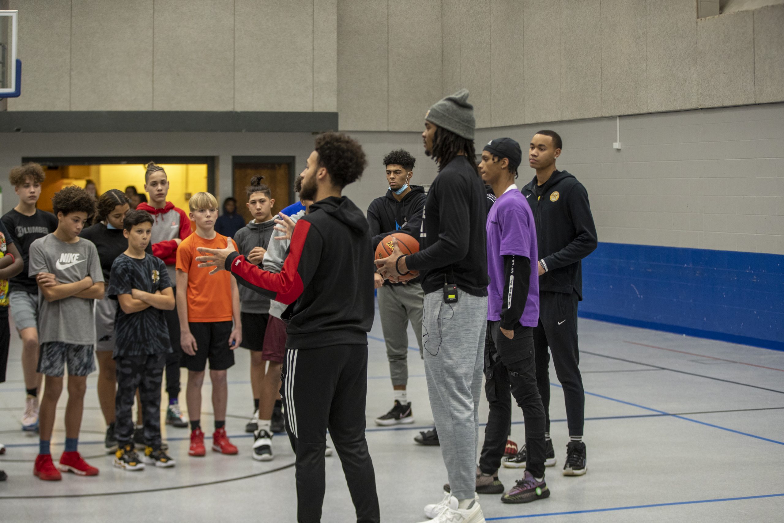 Nebraska Hoops Players Visit Malone Center Kids Inc