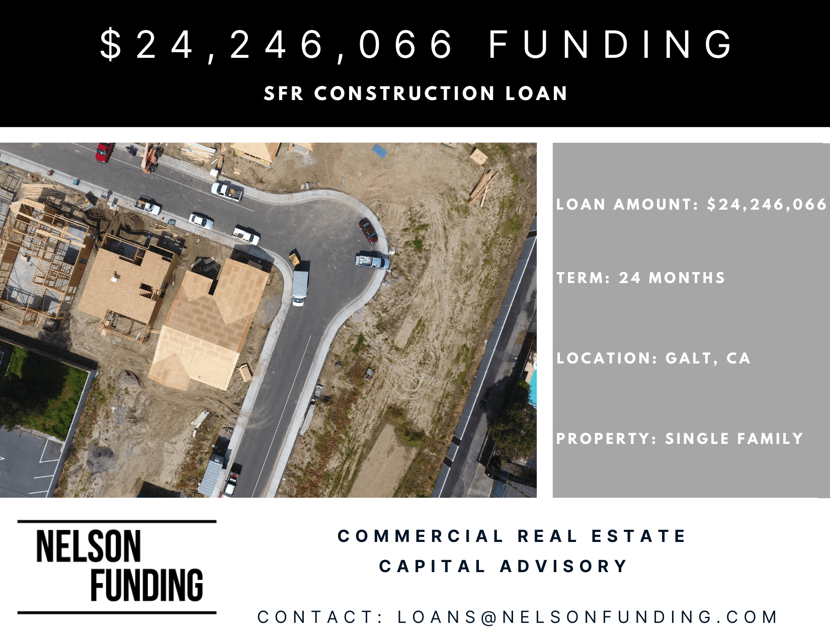 Closing 24MM Construction Loan in Galt Nelson Funding