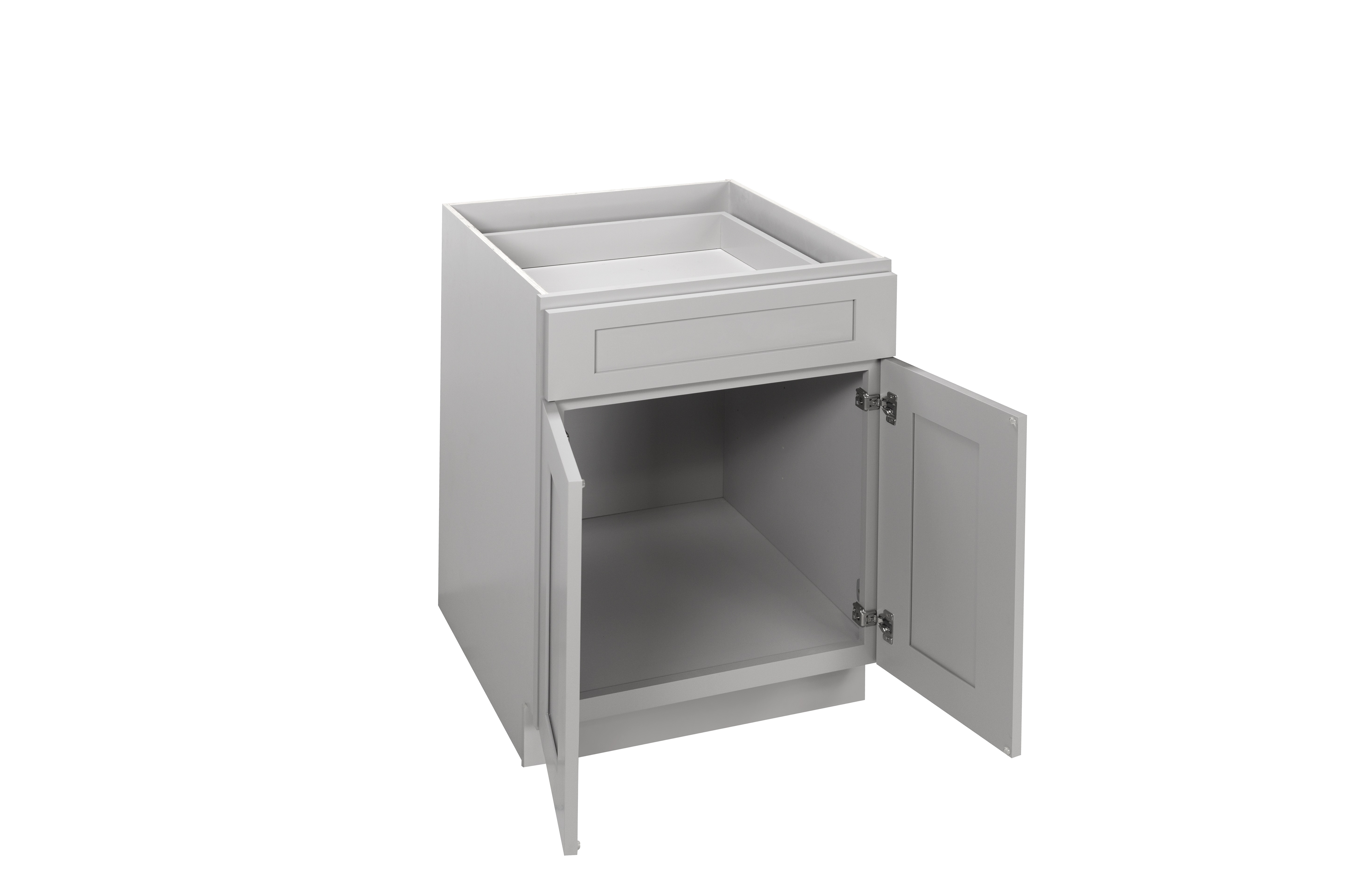 Gray Shaker 24" 30" Base Double Door / Single Drawer Nelson