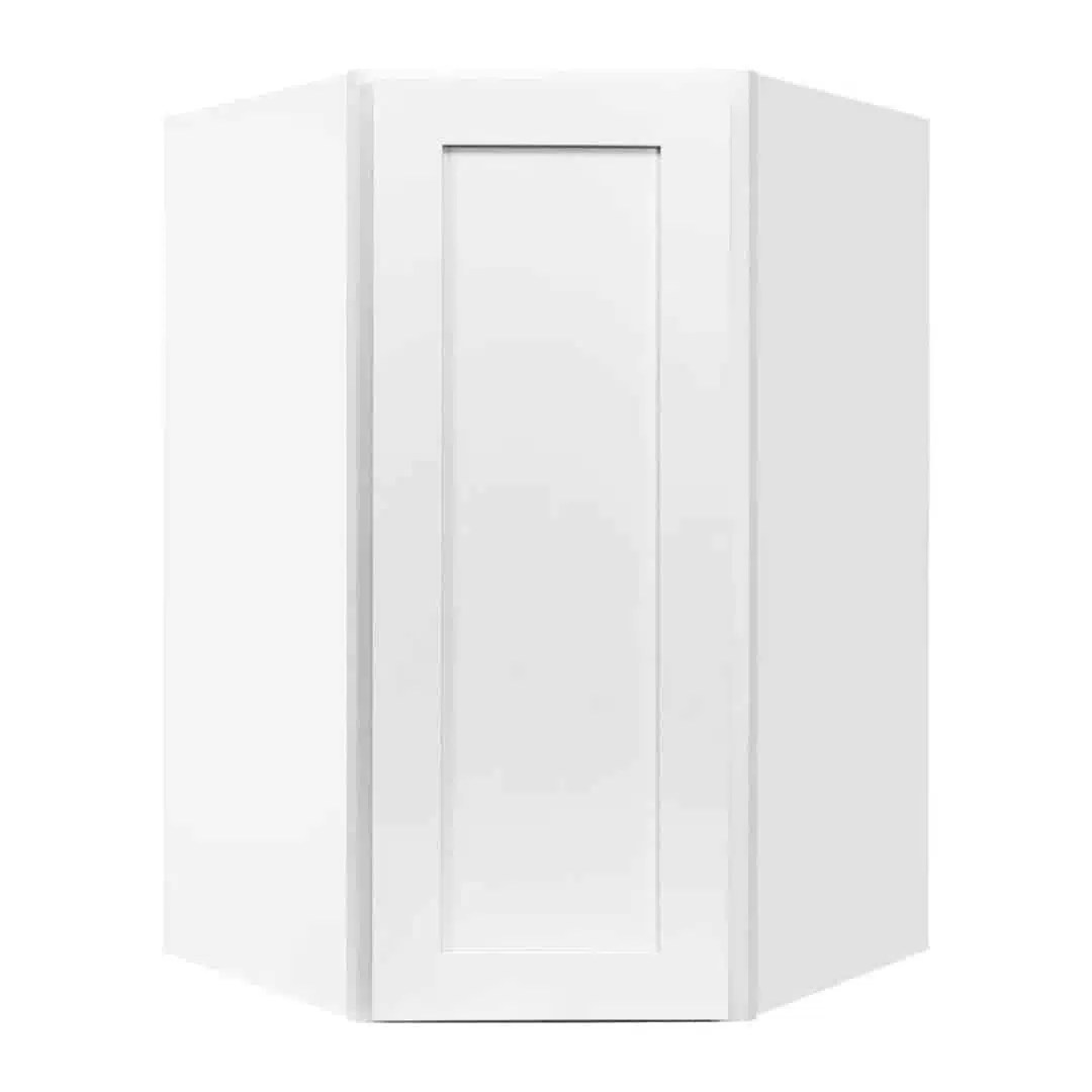 White Shaker 24" Wall Diagonal Corner Nelson
