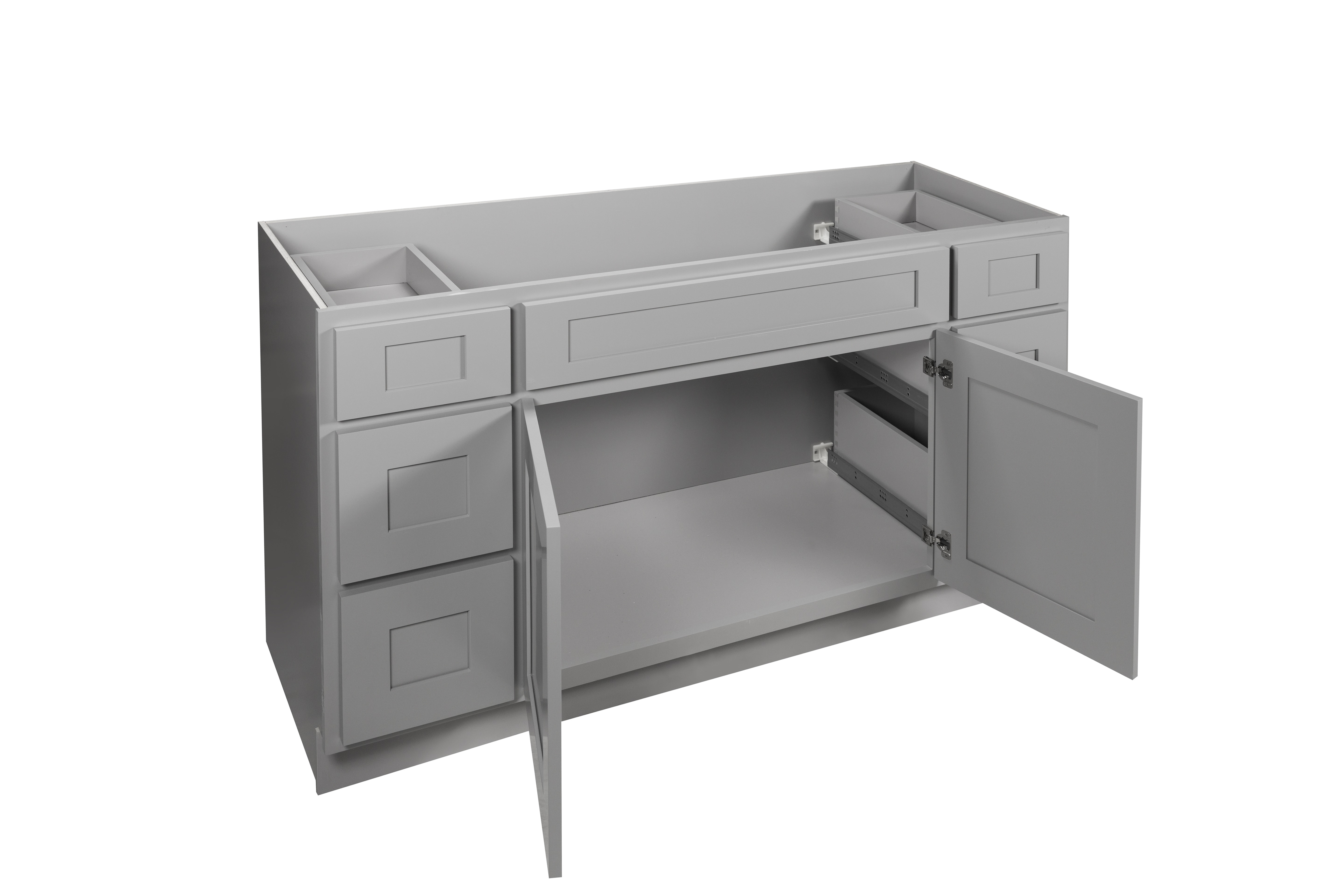 Gray Shaker 60" Vanity with Drawers Nelson