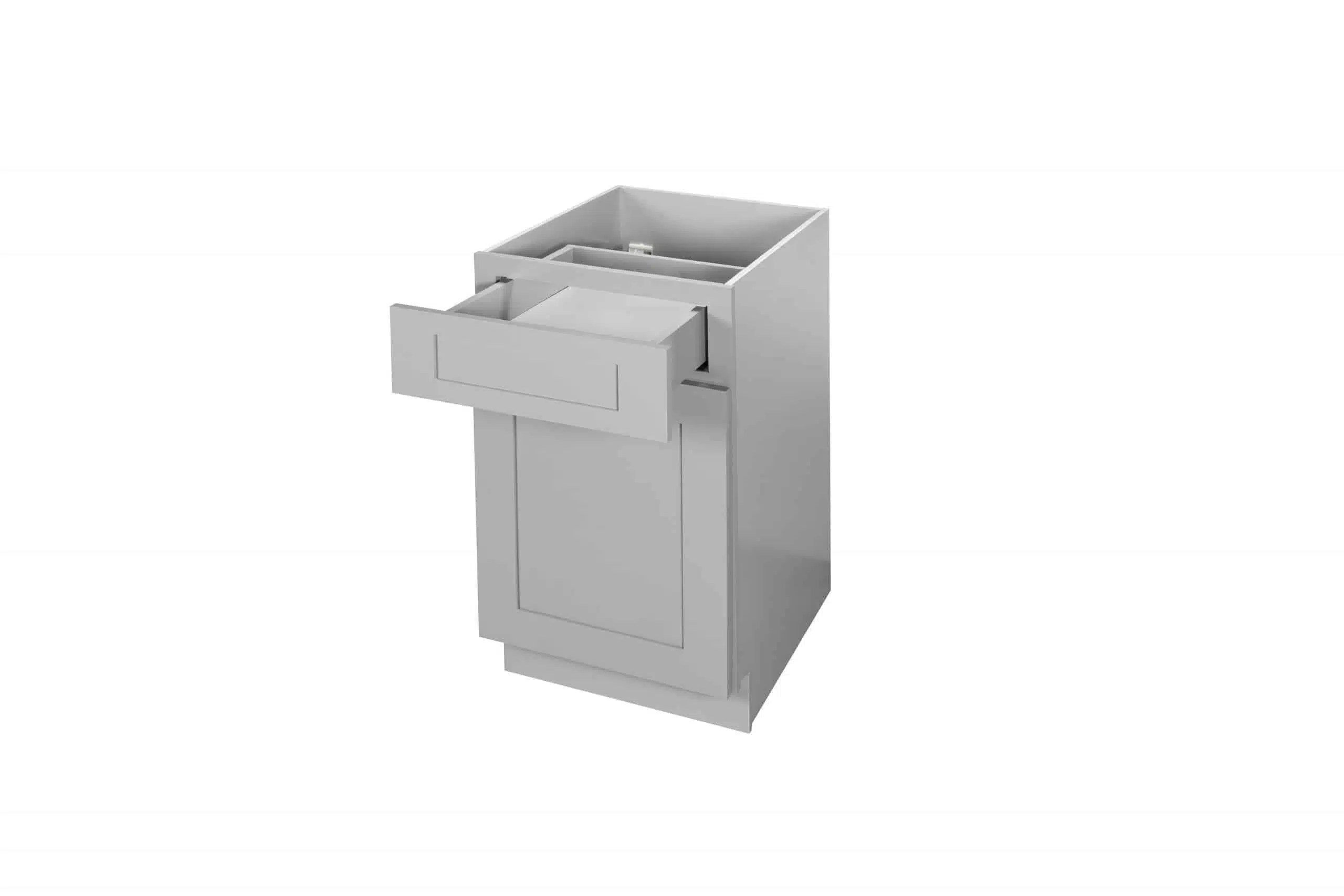 Gray Shaker 18" Base Waste Basket Nelson