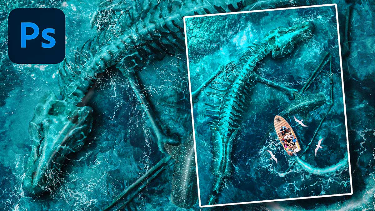 Dragon Skeleton Found in the Ocean Photo Manipulation Tutorial
