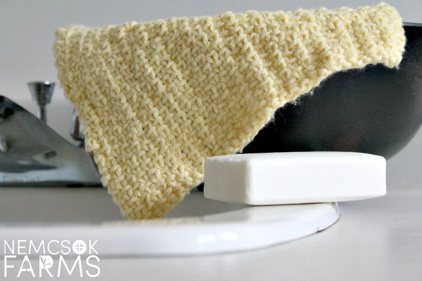 Linen Stitch Spa Cloth Knitting Pattern