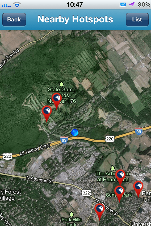 select hotspot from map
