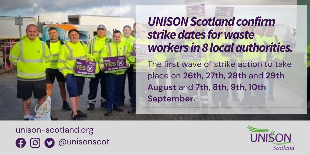 UNISON confirms strike dates The NEN North Edinburgh News