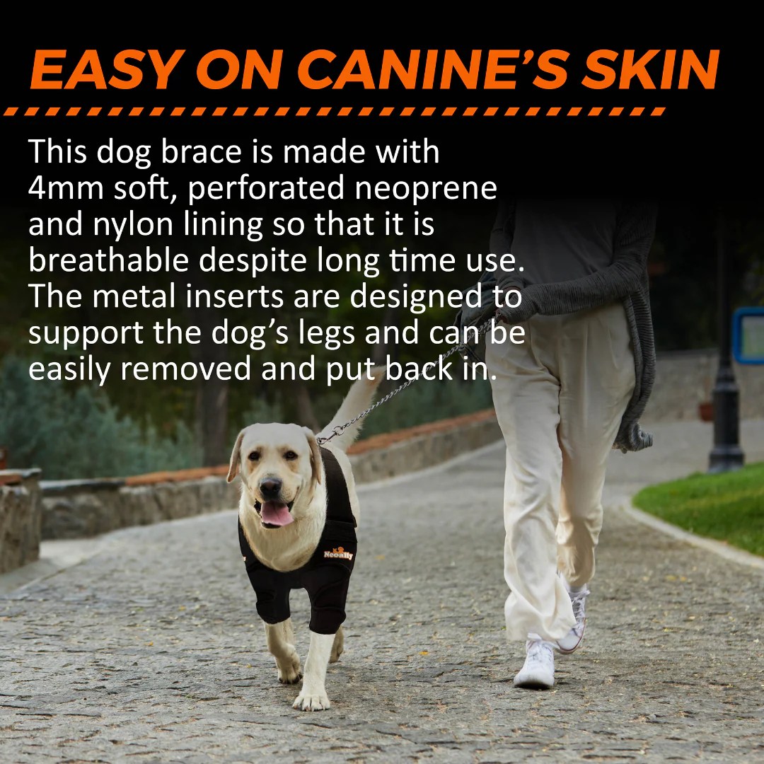 NeoAlly Elbow and Shoulder Brace with Spring Inserts for Dogs and Cats Neoallypets