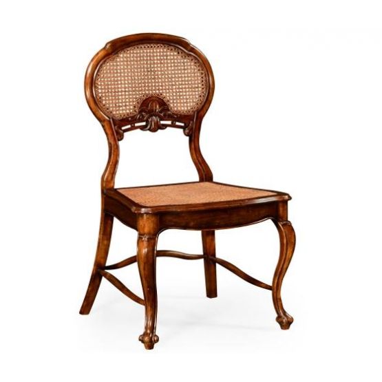 French style salon chair with caned back
