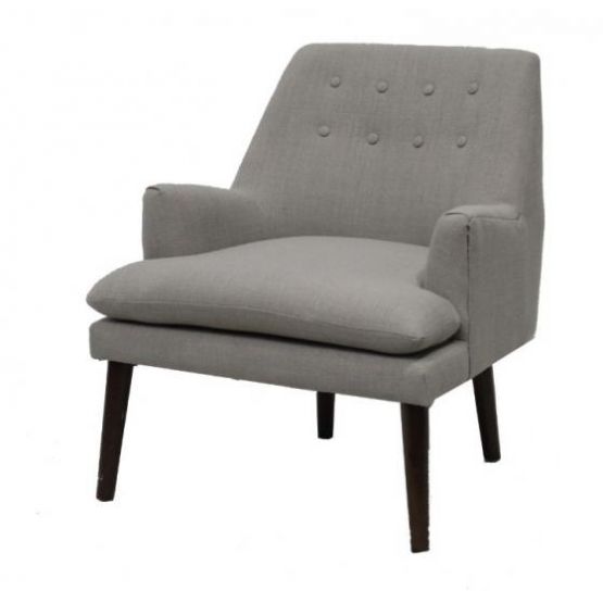 Light Grey tufted Side Chair