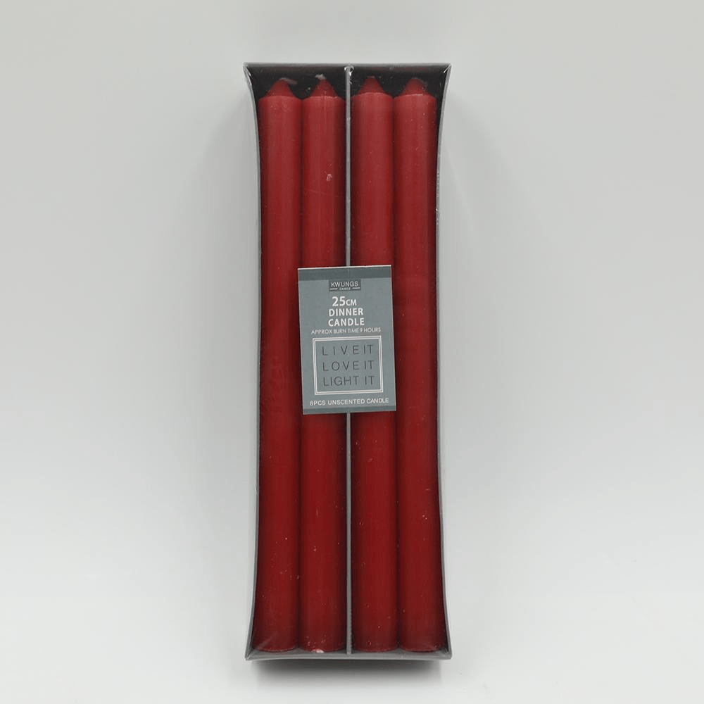 Dinner Candle S/8 Red Neobeeqld