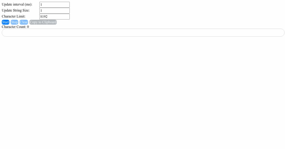 Random Unicode Character String Generator