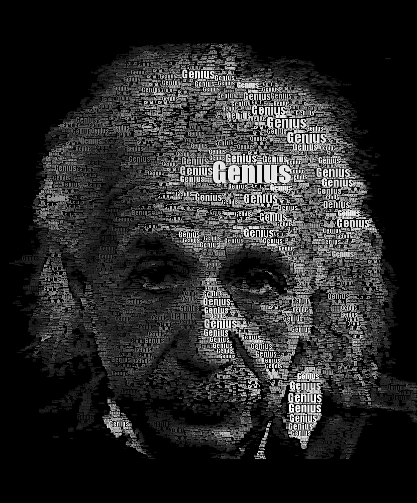 Einstein Word Portrait
