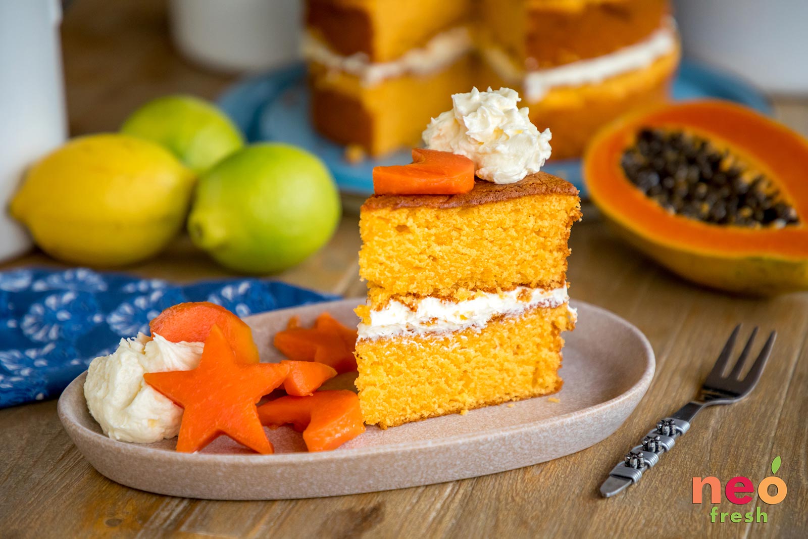 Papaya Sponge Cake Neofresh