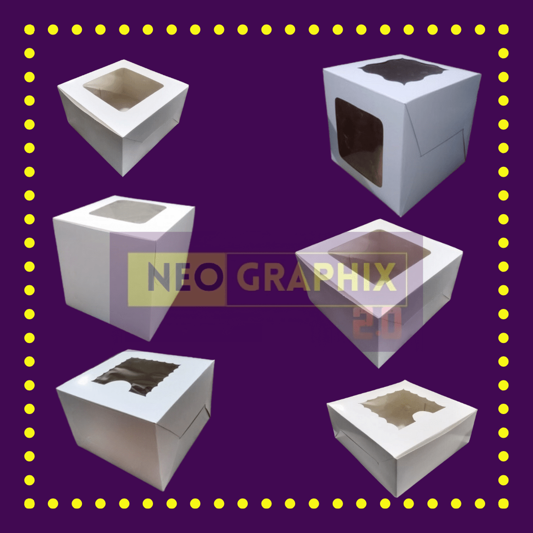 10 inch Cake boxes (White window) Neo Graphix 2.0