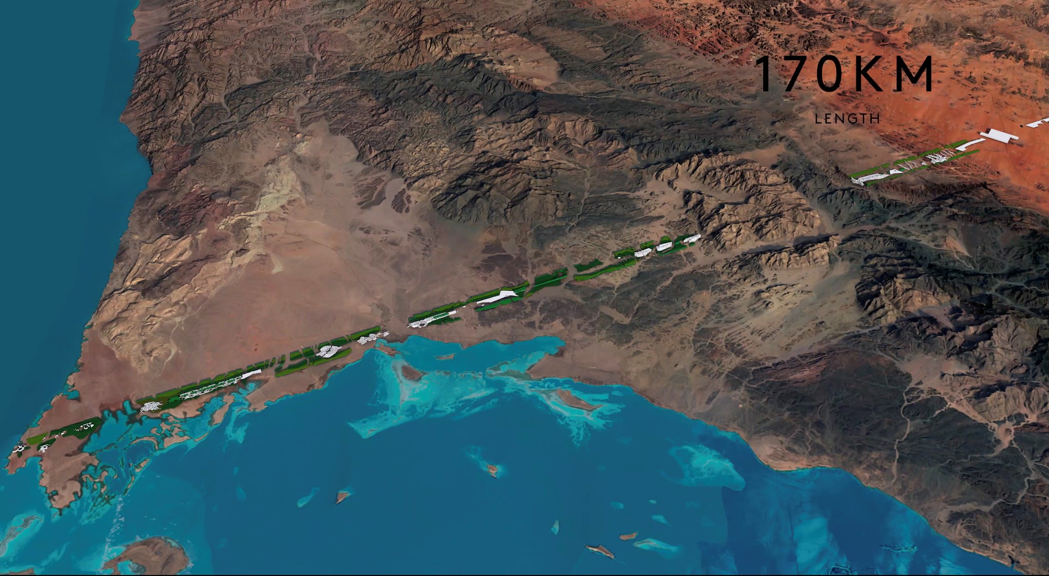 New satellite images show progress of NEOM's 'The Line' NEOM News