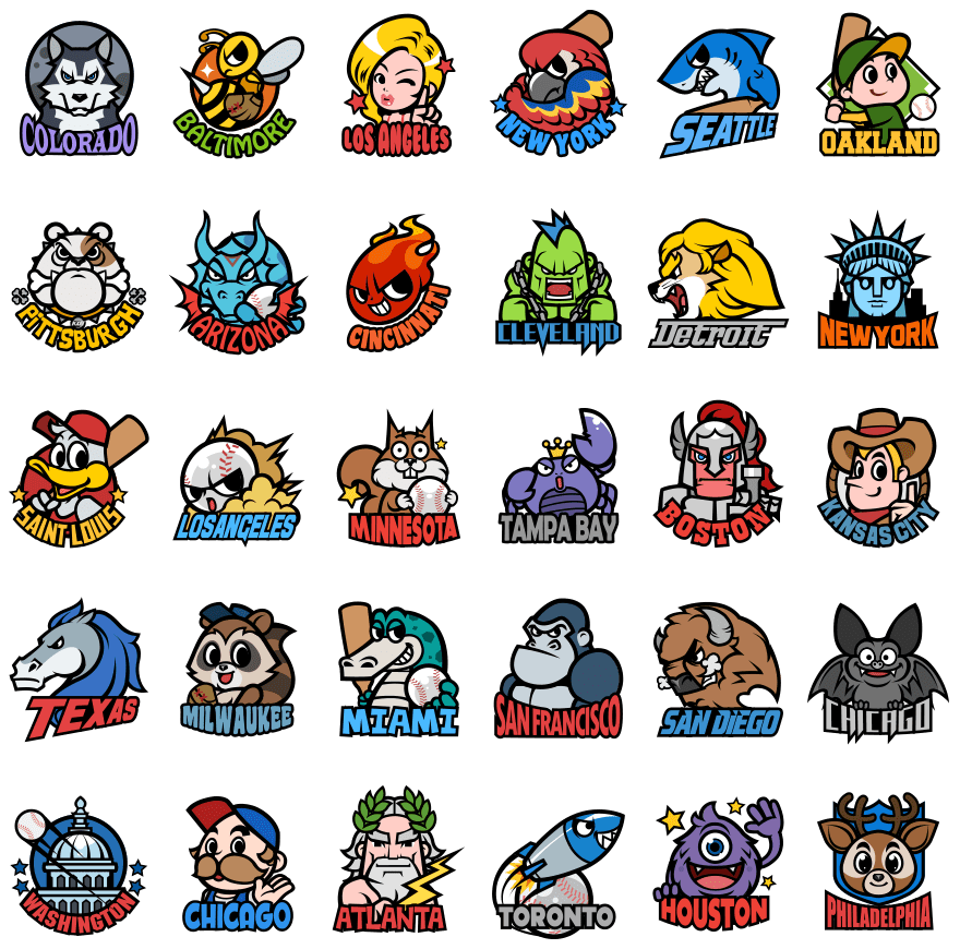 Baseball Heroes Game Art / Syntasia Neon Seven Studio