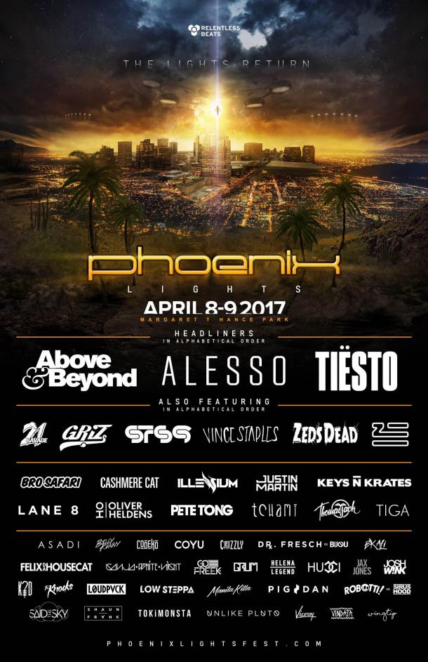 Phoenix Lights 2017 Afterparty Lineups Announced Neon Owl