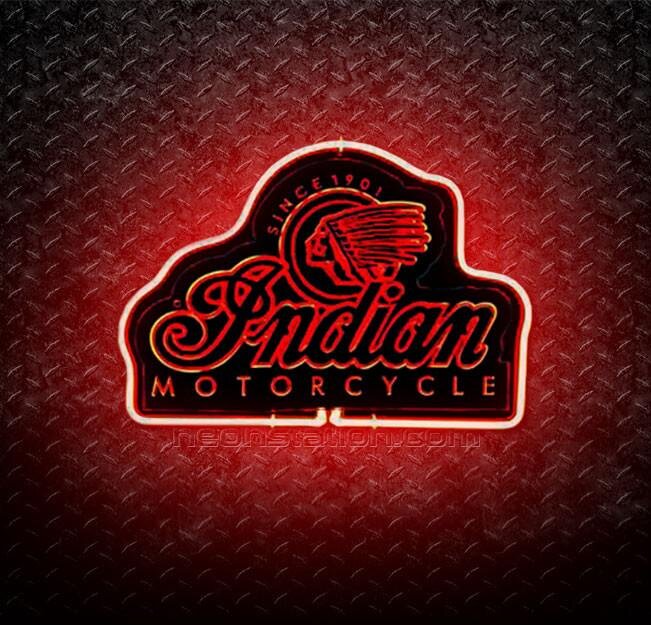 Indian Motorcycle 3D Neon Sign For Sale // Neonstation