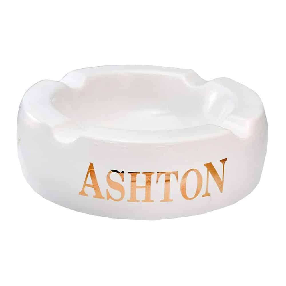 Ashton Ashtray Ceramic Large White NEPA DISTRIBUTORS LLC